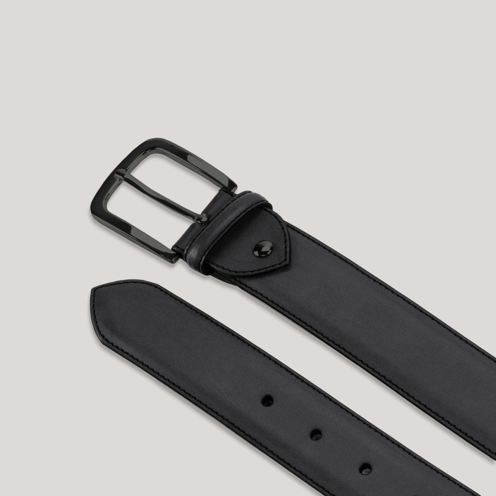 LUMEN - Black Vegan Belt - Graphite | Made To Order | Sustainable Belts | ALLTRUEIST