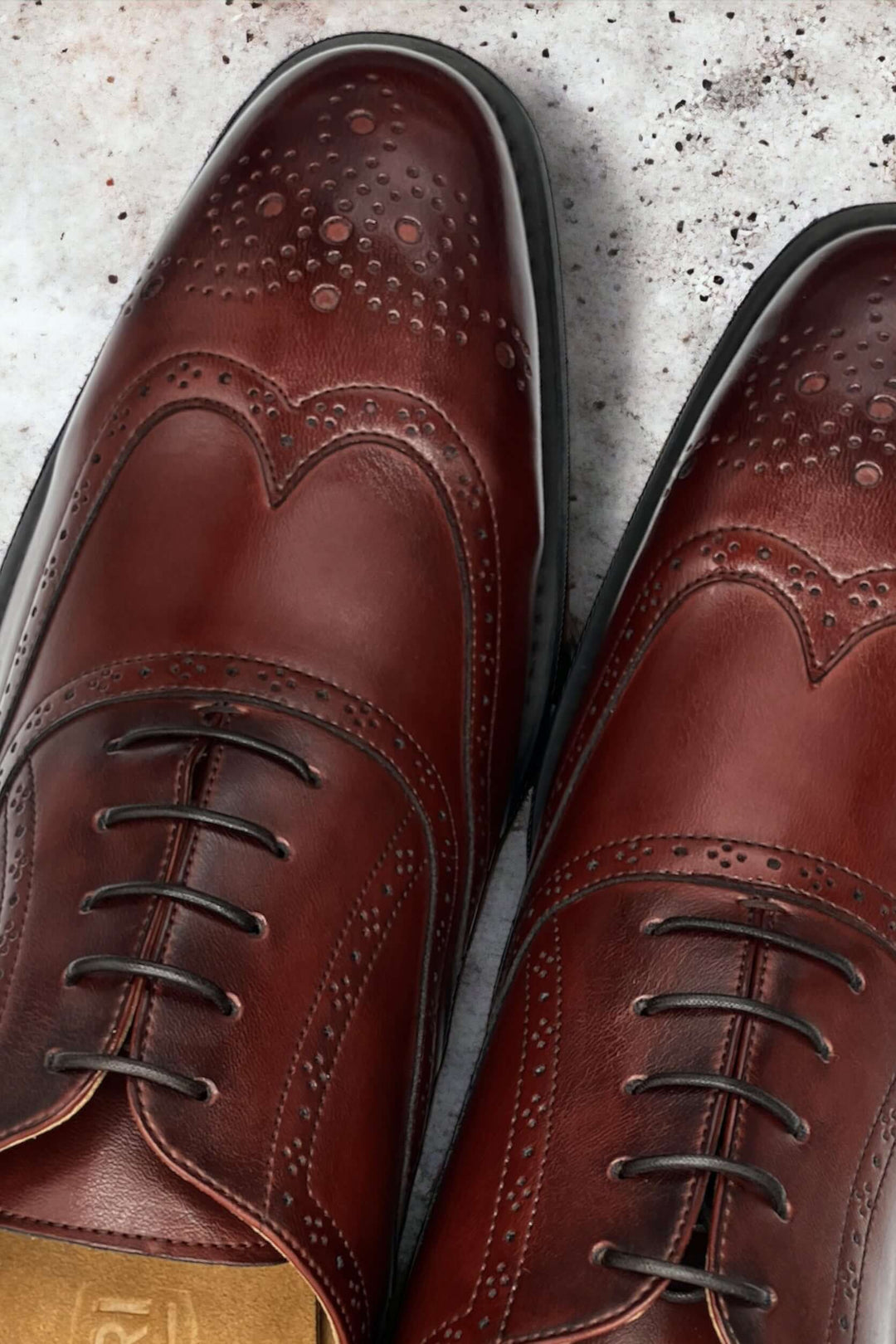 Firenze | Maroon Wingtip Brogue Shoes