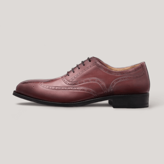 Firenze | Maroon Wingtip Brogue Shoes