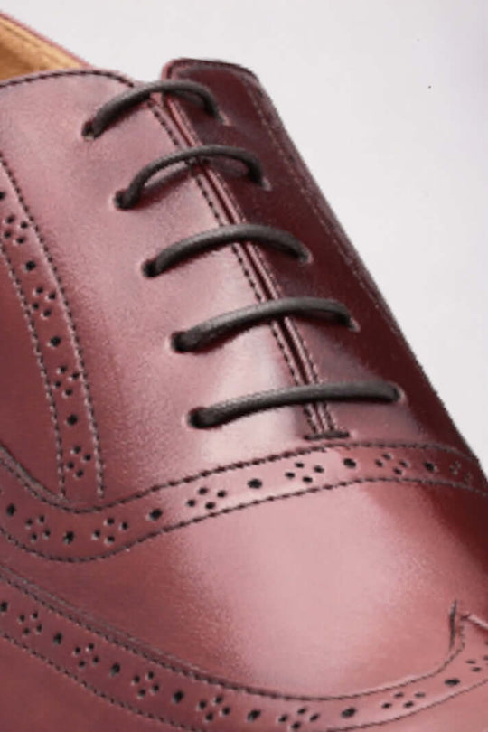 Firenze | Maroon Wingtip Brogue Shoes