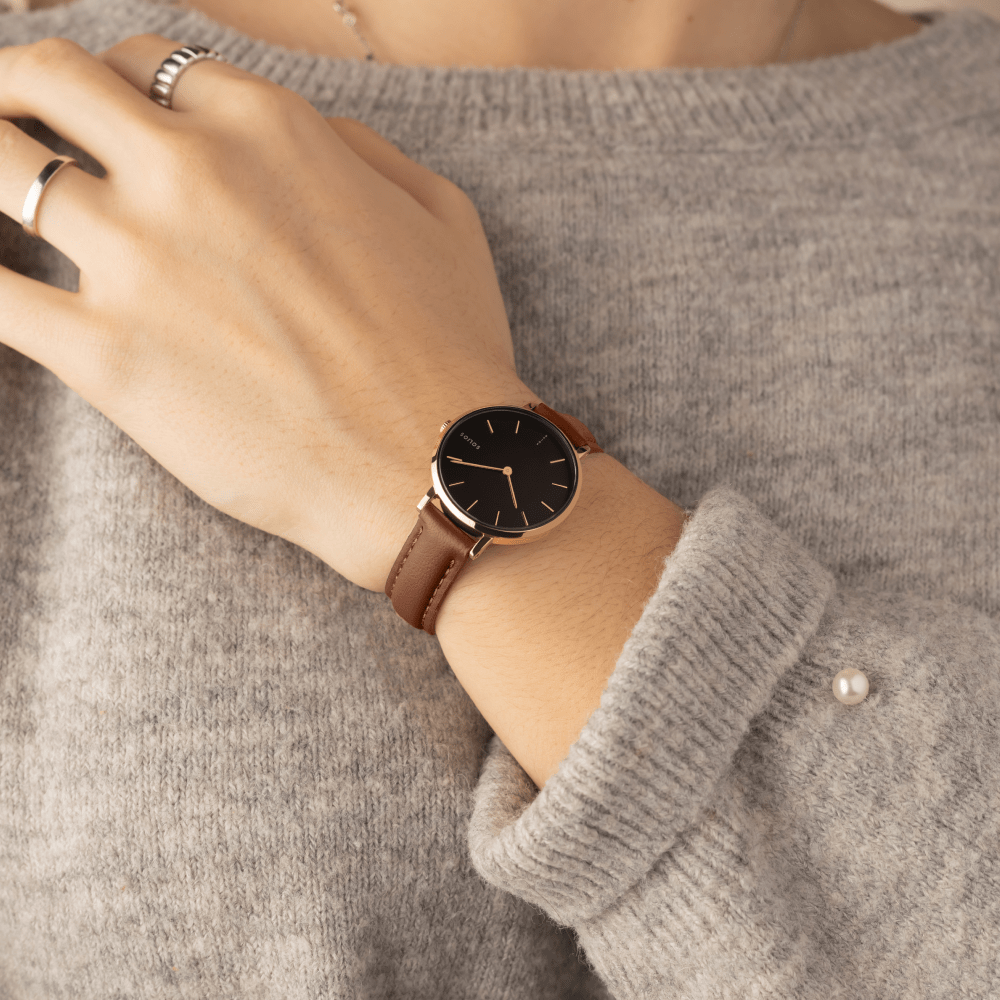 The Solar Mini Bundle | Black Dial - Rose Gold Case