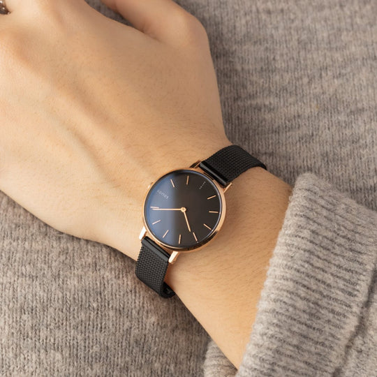 The Solar Mini Bundle | Black Dial - Rose Gold Case