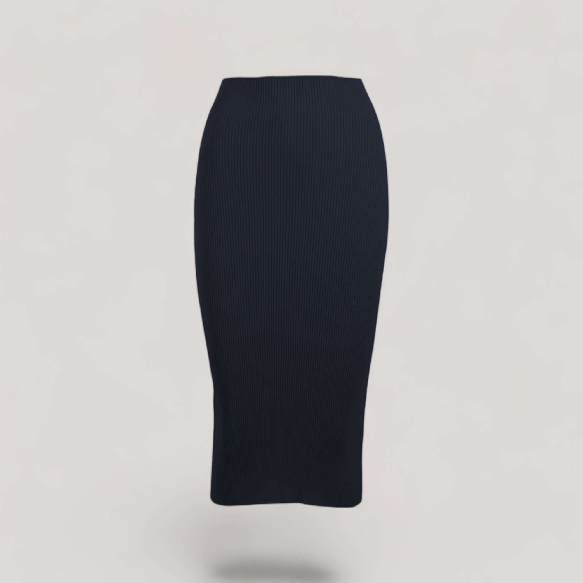 ELLERY Ribbed High Waisted Midi Skirt M PEACOCK