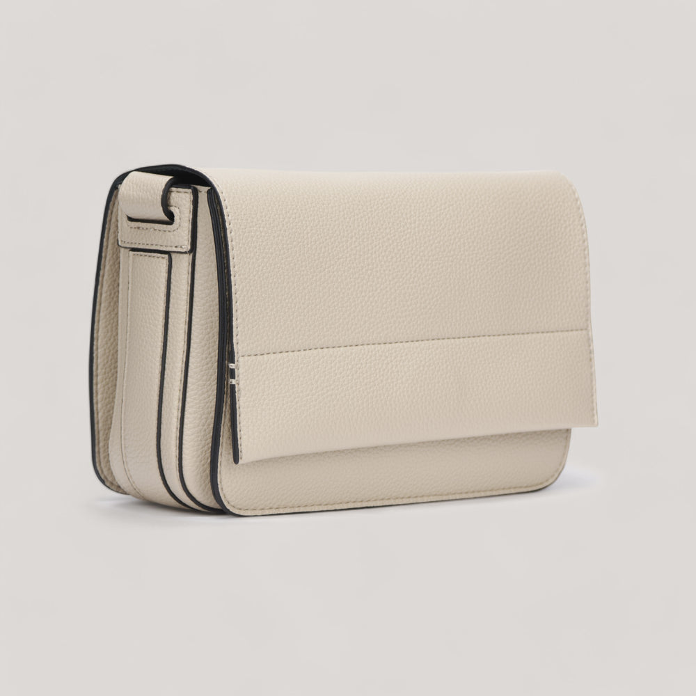 Farah.24 | Flap Crossbody Bag | Taupe