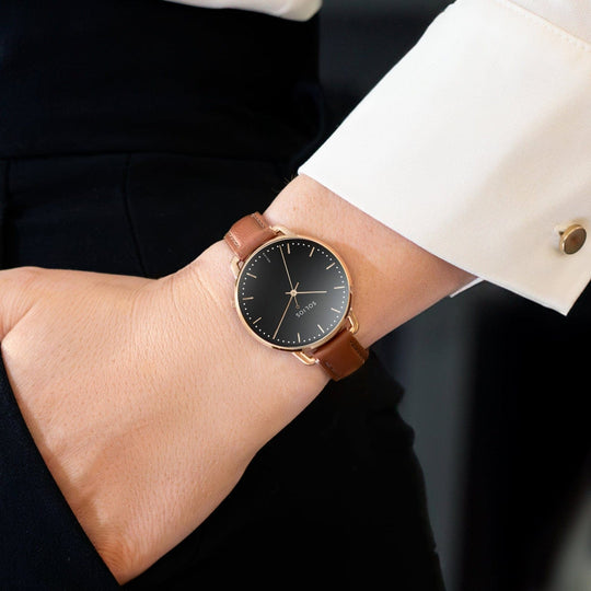 The Solar Curve Mini Bundle | Black Dial - Rose Gold Case