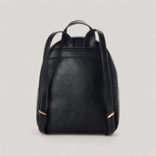 NINA II | Black Quilted Midi Backpack