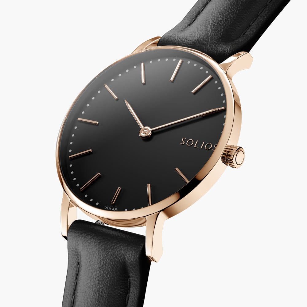 The Solar Classic Bundle | Black Dial - Rose Gold Case