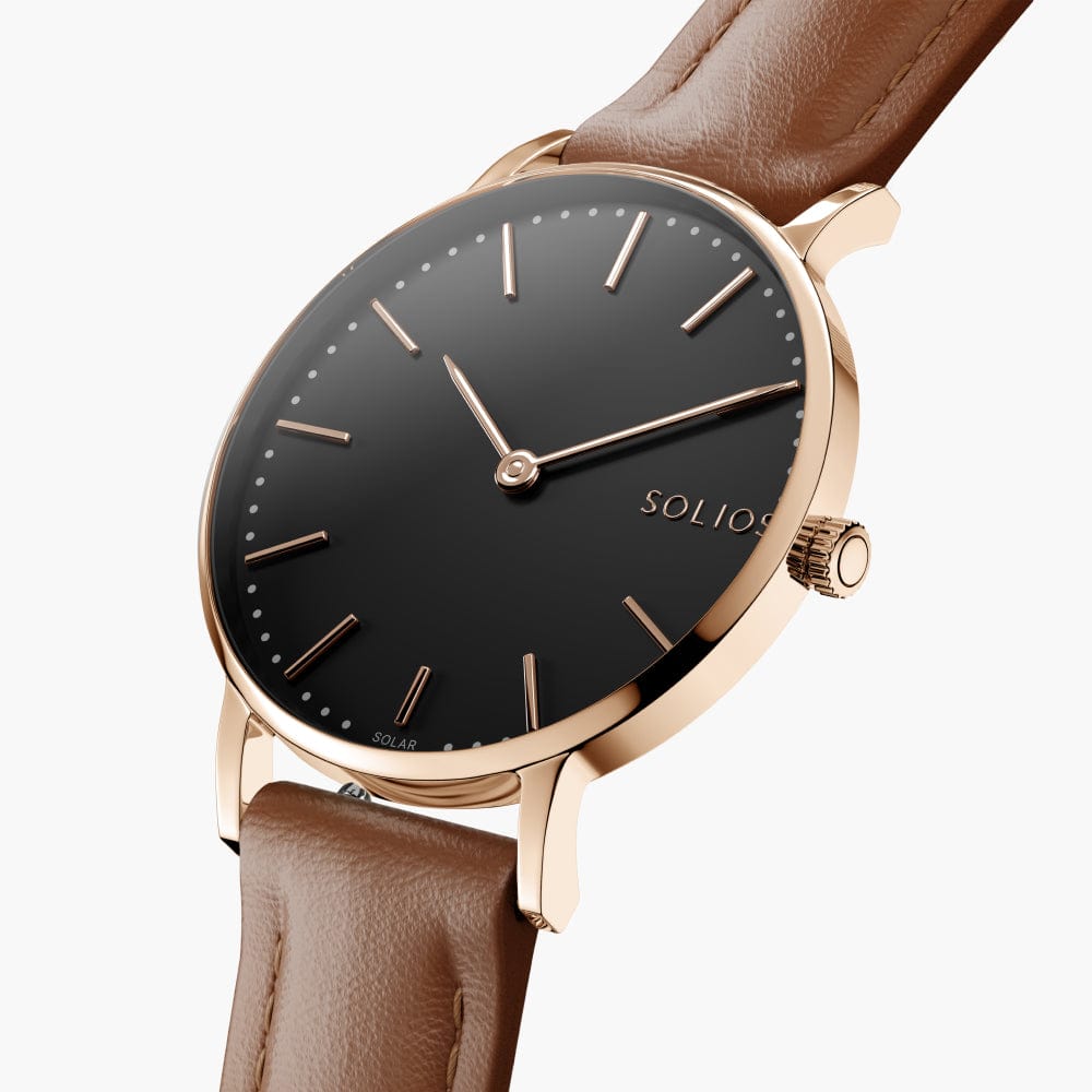 The Solar Classic Bundle | Black Dial - Rose Gold Case