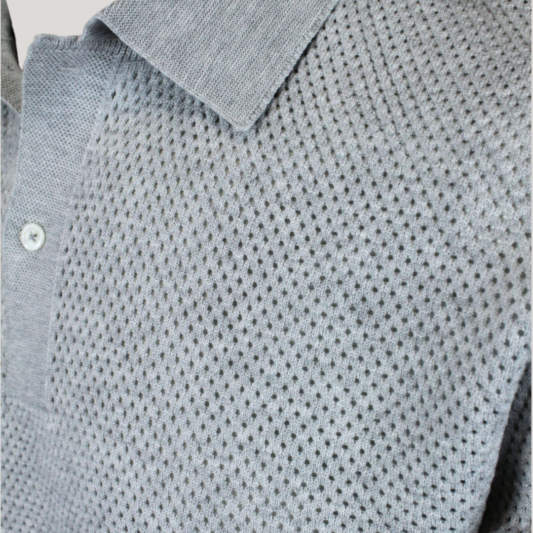 WOODY | Ecoviscose Mesh Polo Short Sleeve Shirt