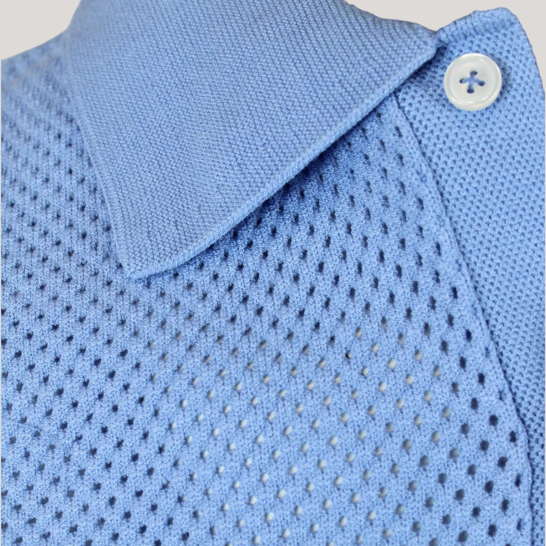 WOODY | Ecoviscose Mesh Polo Short Sleeve Shirt