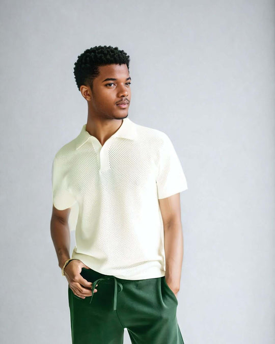 WOODY | Mesh Polo Short Sleeve Shirt