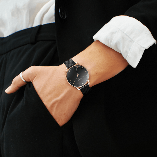 The Solar Curve Mini Bundle | Black Dial - Rose Gold Case