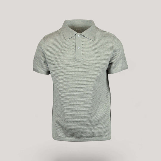 WOODY | Ecoviscose Mesh Polo Short Sleeve Shirt