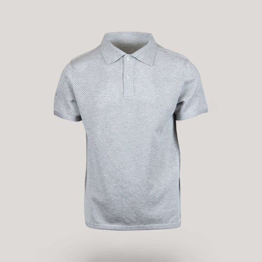 WOODY | Ecoviscose Mesh Polo Short Sleeve Shirt