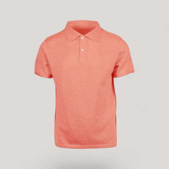 WOODY | Ecoviscose Mesh Polo Short Sleeve Shirt