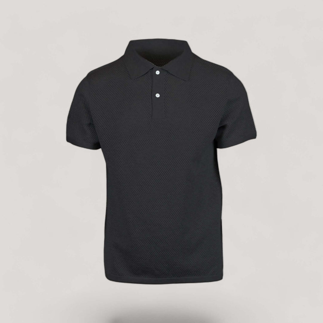 WOODY | Ecoviscose Mesh Polo Short Sleeve Shirt