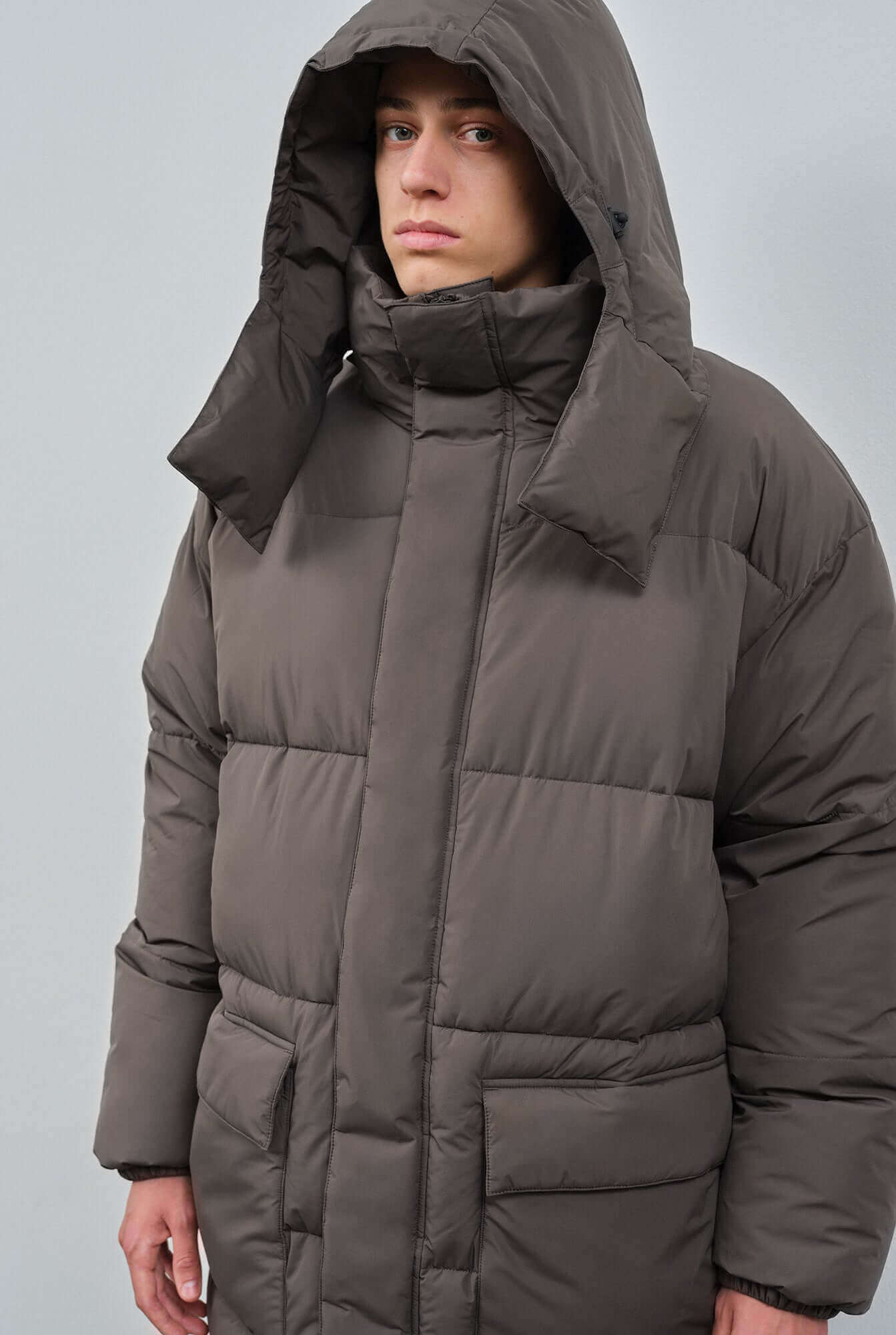 Taupe hot sale padded coat