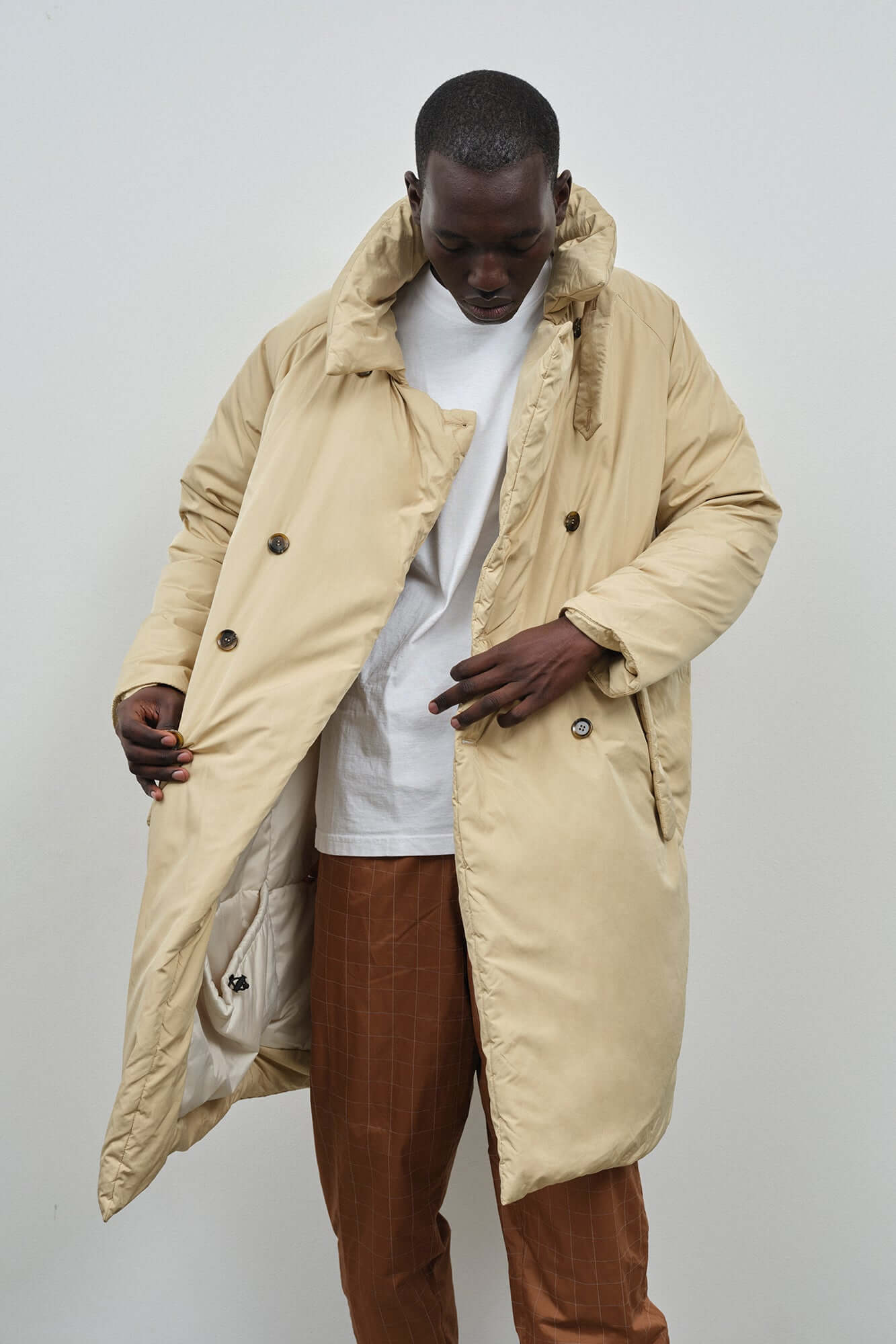 Puffy trench coat sale